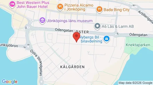 Bostadsrätter till salu i Jönköping - kort over placeringen