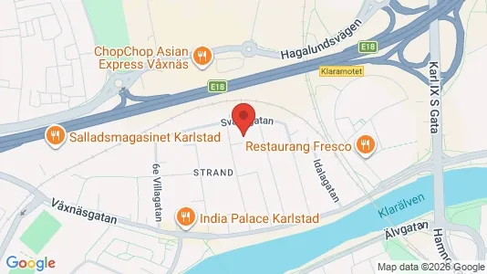 Bostadsrätter till salu i Karlstad - kort over placeringen