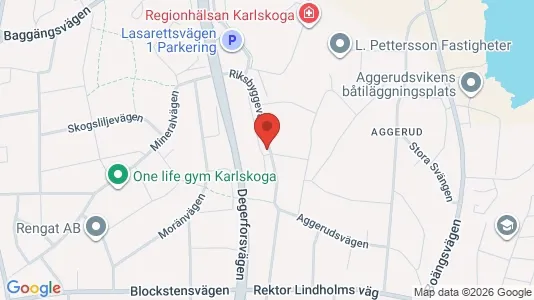 Bostadsrätter till salu i Karlskoga - kort over placeringen