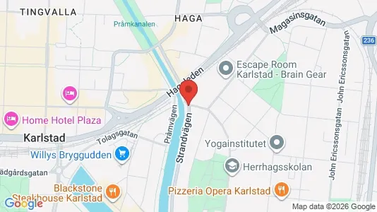 Bostadsrätter till salu i Karlstad - kort over placeringen