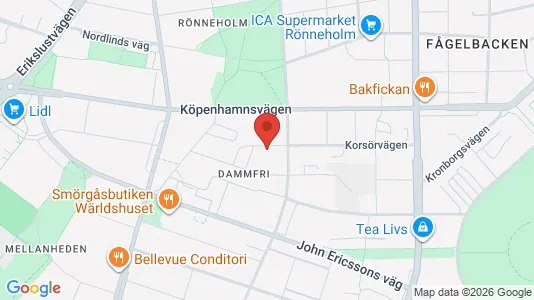 Lägenheter till salu i Malmö Centrum - kort over placeringen
