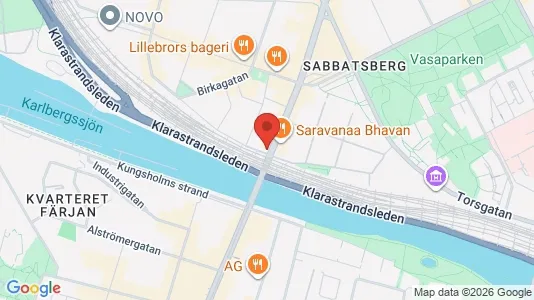 Lägenheter till salu i Vasastan - kort over placeringen