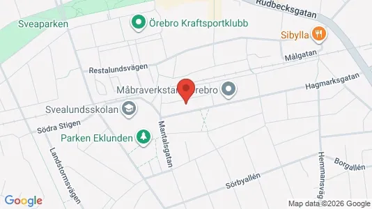Bostadsrätter till salu i Örebro - kort over placeringen
