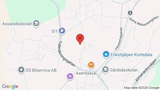 Bostadsrätter till salu i Göteborg Östra - kort over placeringen