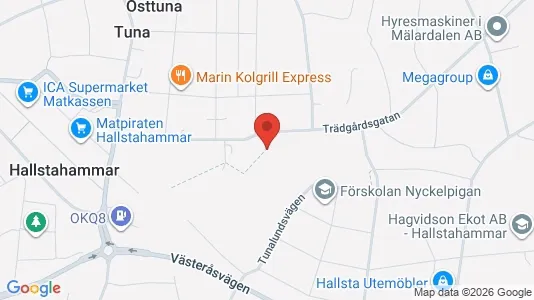 Lägenheter att hyra i Hallstahammar - kort over placeringen