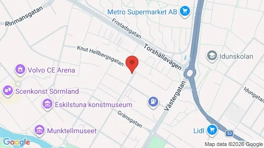 Lägenheter att hyra i Eskilstuna - kort over placeringen