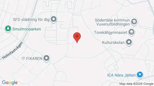 Lägenheter att hyra i Södertälje - kort over placeringen
