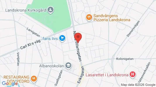 Lägenheter att hyra i Landskrona - kort over placeringen