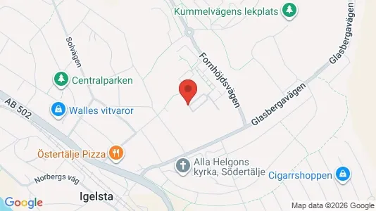 Lägenheter att hyra i Södertälje - kort over placeringen
