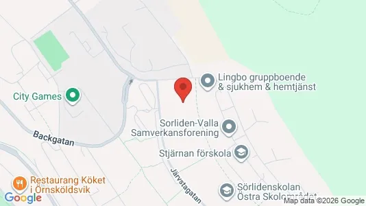 Lägenheter att hyra i Örnsköldsvik - kort over placeringen