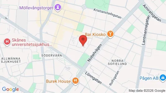 Bostadsrätter till salu i Malmö Centrum - kort over placeringen