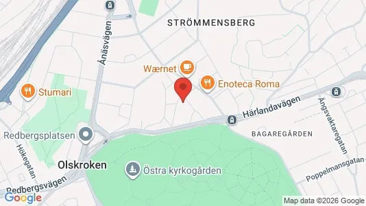 Bostadsrätter till salu i Örgryte-Härlanda - kort over placeringen