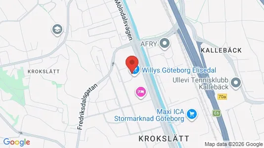 Lägenheter till salu i Johanneberg - kort over placeringen