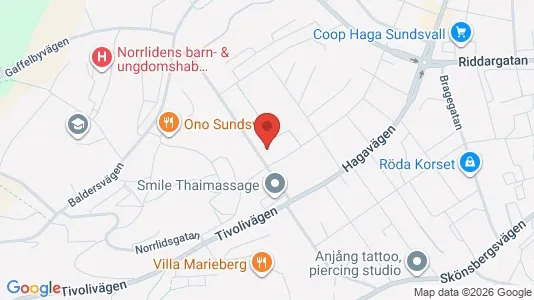 Lägenheter till salu i Sundsvall - kort over placeringen