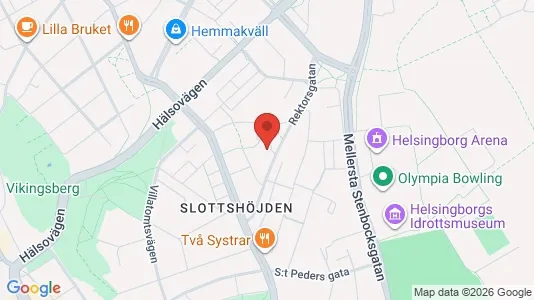 Lägenheter till salu i Helsingborg - kort over placeringen