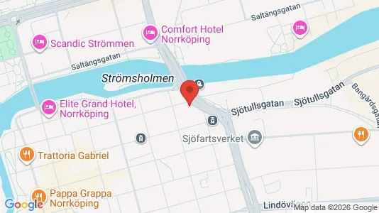 Lägenheter att hyra i Norrköping - kort over placeringen