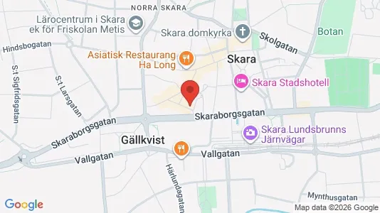 Lägenheter att hyra i Skara - kort over placeringen
