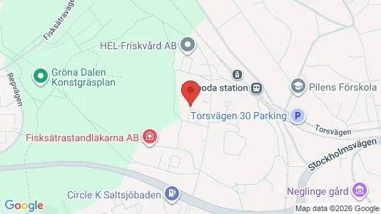 Bostadsrätter till salu i Nacka - kort over placeringen