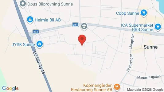 Bostadsrätter till salu i Sunne - kort over placeringen