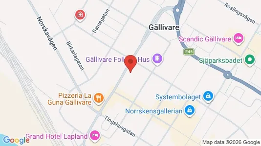 Bostadsrätter till salu i Gällivare - kort over placeringen