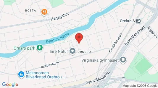 Lägenheter att hyra i Örebro - kort over placeringen
