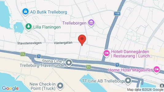 Lägenheter att hyra i Trelleborg - kort over placeringen