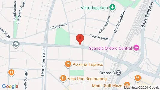 Lägenheter att hyra i Örebro - kort over placeringen