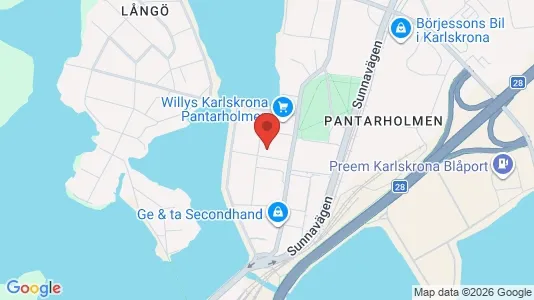 Lägenheter till salu i Karlskrona - kort over placeringen