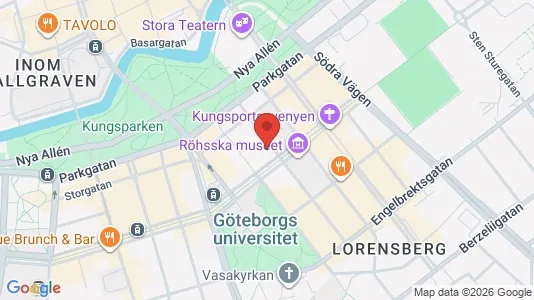Lägenheter till salu i Göteborg Centrum - kort over placeringen