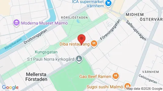 Lägenheter till salu i Malmö Centrum - kort over placeringen