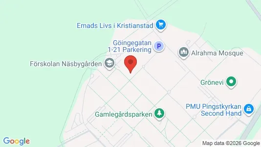 Lägenheter att hyra i Kristianstad - kort over placeringen