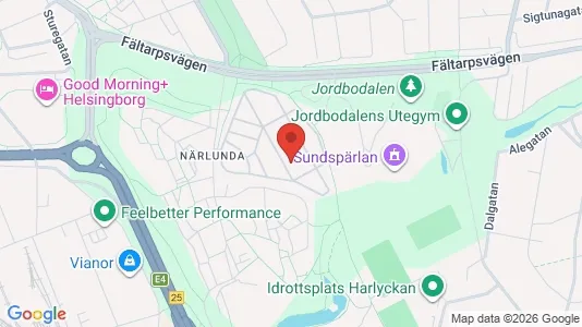Lägenheter till salu i Helsingborg - kort over placeringen