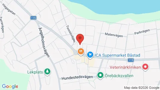 Bostadsrätter till salu i Båstad - kort over placeringen
