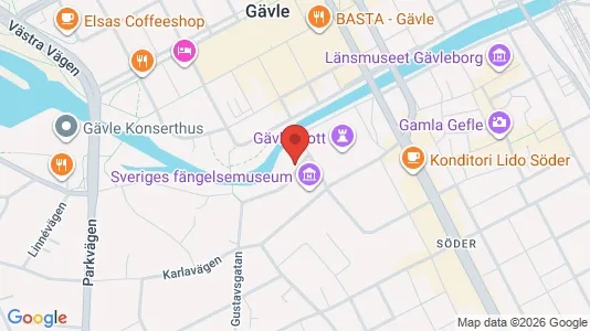 Bostadsrätter till salu i Gävle - kort over placeringen