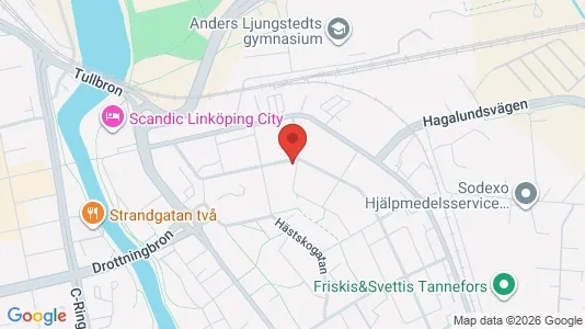 Bostadsrätter till salu i Linköping - kort over placeringen
