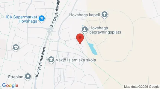 Lägenheter till salu i Växjö - kort over placeringen