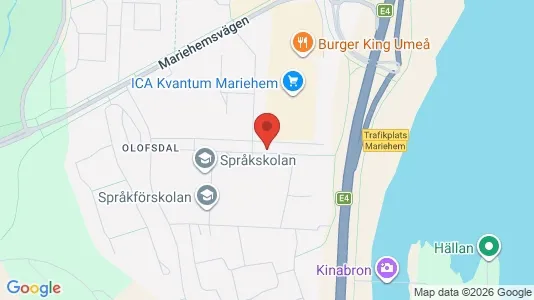 Lägenheter till salu i Umeå - kort over placeringen