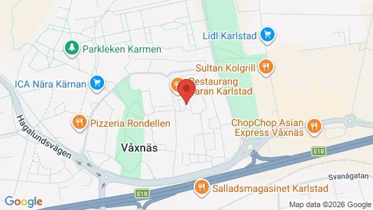 Lägenheter till salu i Karlstad - kort over placeringen