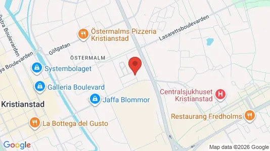 Lägenheter till salu i Kristianstad - kort over placeringen