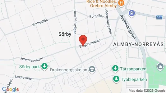 Bostadsrätter till salu i Örebro - kort over placeringen