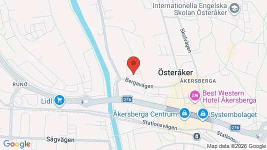 Bostadsrätter till salu i Österåker - kort over placeringen