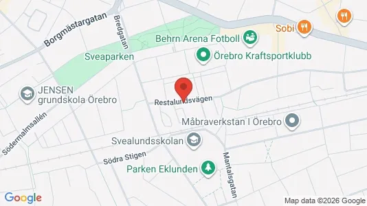 Bostadsrätter till salu i Örebro - kort over placeringen