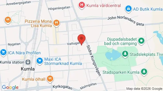 Bostadsrätter till salu i Kumla - kort over placeringen