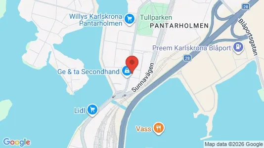 Bostadsrätter till salu i Karlskrona - kort over placeringen