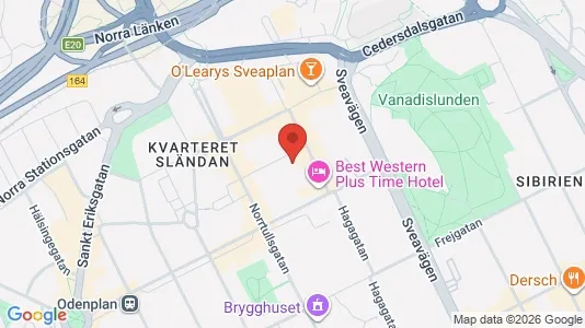 Bostadsrätter till salu i Vasastan - kort over placeringen