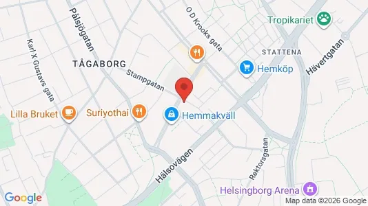 Bostadsrätter till salu i Helsingborg - kort over placeringen