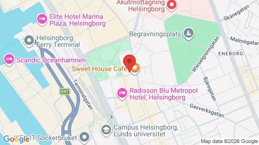 Bostadsrätter till salu i Helsingborg - kort over placeringen