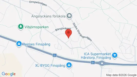Lägenheter att hyra i Finspång - kort over placeringen