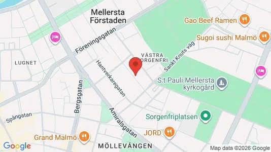 Lägenheter att hyra i Malmö Centrum - kort over placeringen