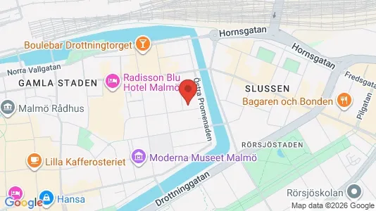 Lägenheter till salu i Malmö Centrum - kort over placeringen